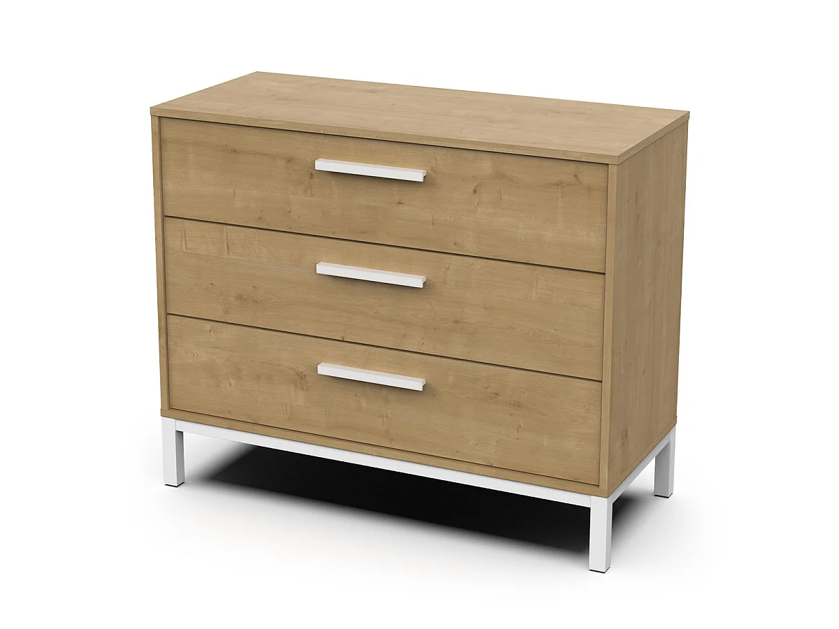 Cômoda 3 gavetas Craft - Estilo Industrial - L90,7 cm