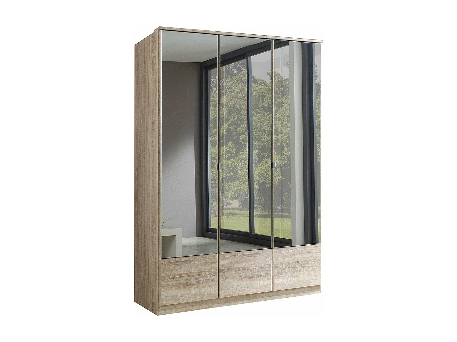 Armadio 3 porte specchio - L135 cm
