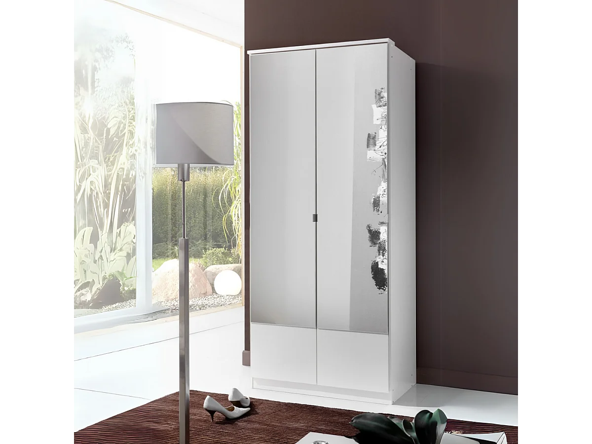 Armoire 2 portes miroir - L91 cm