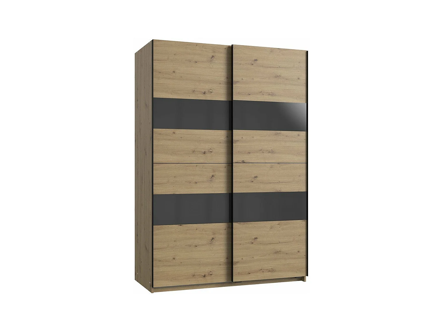Armoire 2 Portes Coulissantes avec Penderie - L135 cm