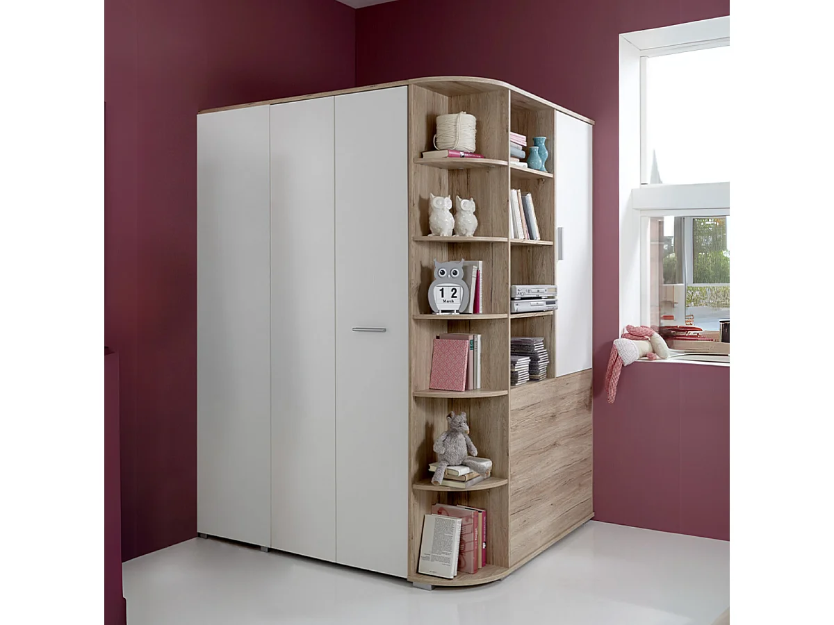 Eckschrank mit umfassender Mehrfachaufbewahrung