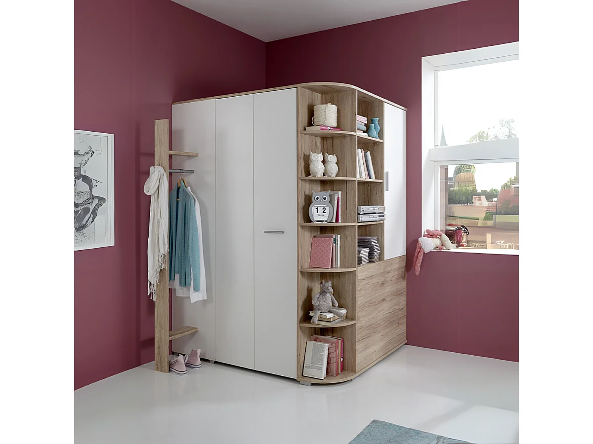 Eckschrank mit umfassender Mehrfachaufbewahrung