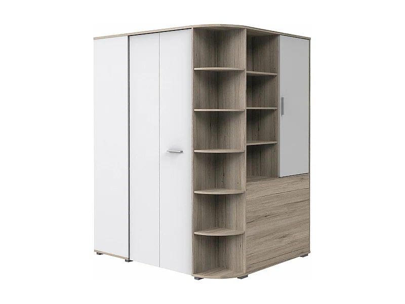 Eckschrank mit umfassender Mehrfachaufbewahrung