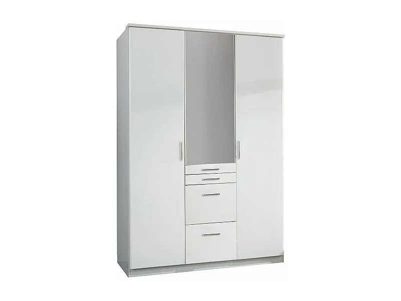 Armario 3 puertas, incluyendo 1 espejo, 4 cajones - L135 cm