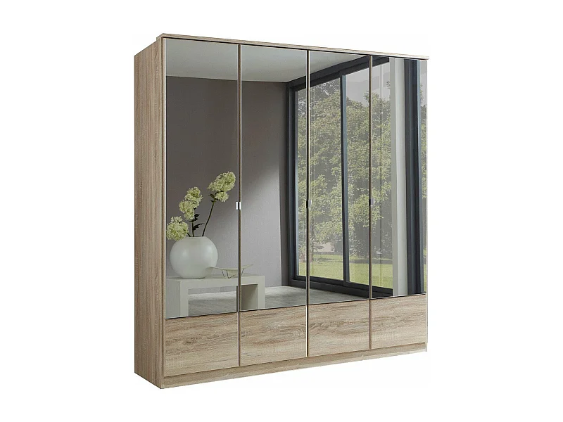 Armario 4 puertas espejo - L179 cm