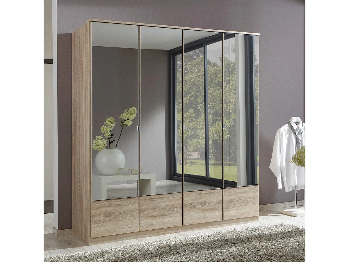 Armario 4 puertas espejo - L179 cm