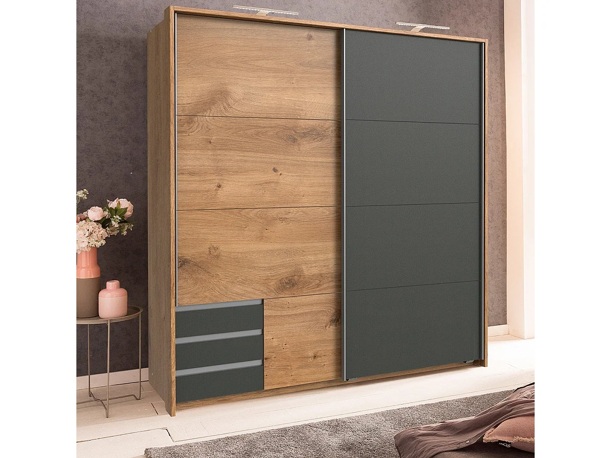 Schrank mit 2 Schiebetüren - L179 cm