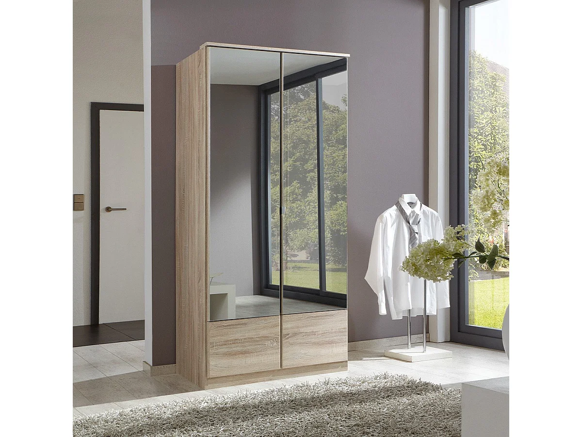 Armadio 2 ante specchio - L91 cm