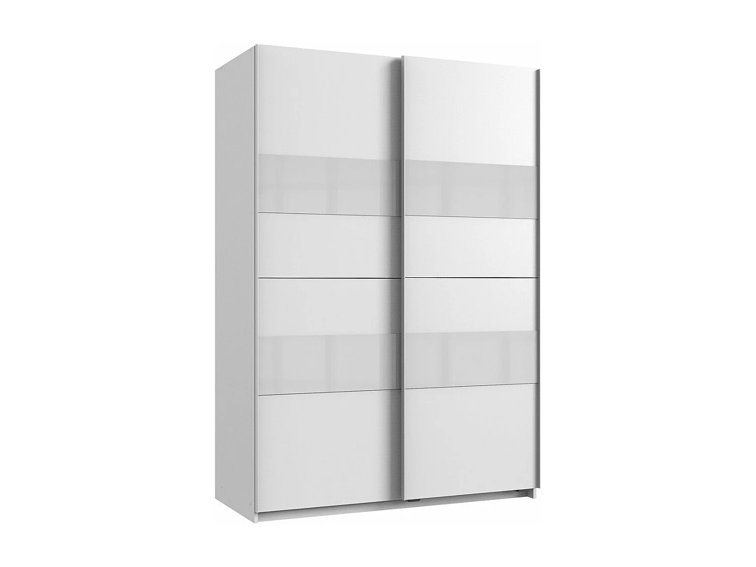 Kledingkast met 2 schuifdeuren en kledingstang - L135 cm