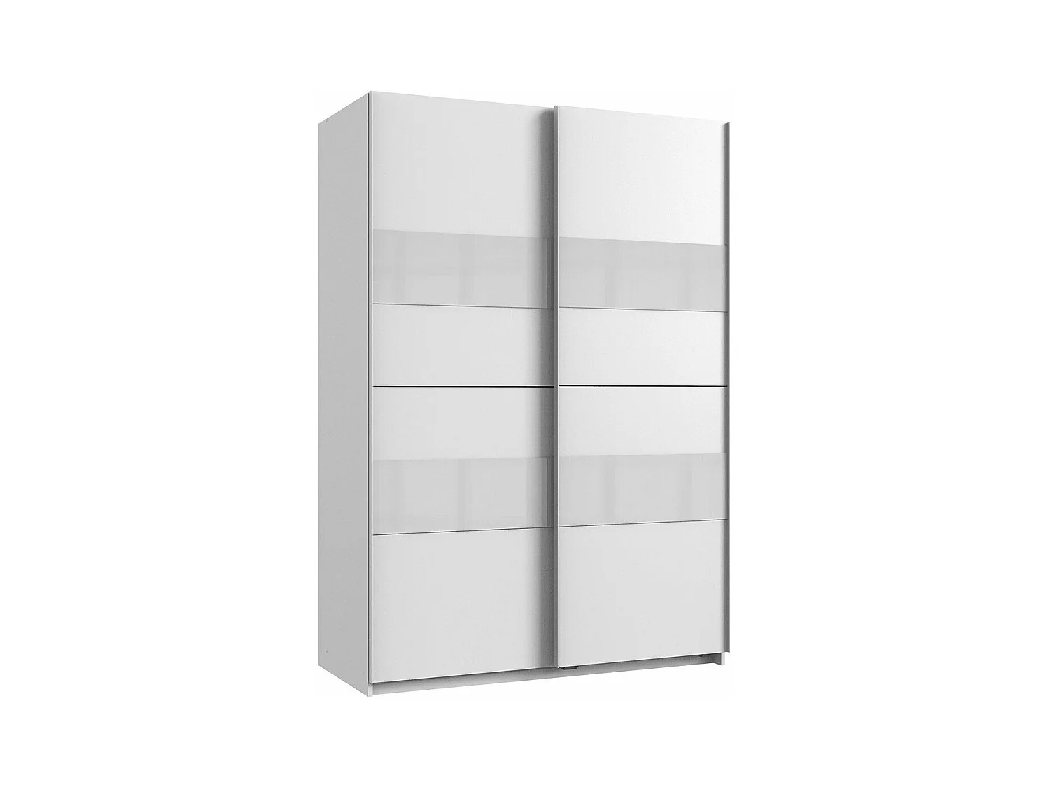 Kledingkast met 2 schuifdeuren en kledingstang - L135 cm