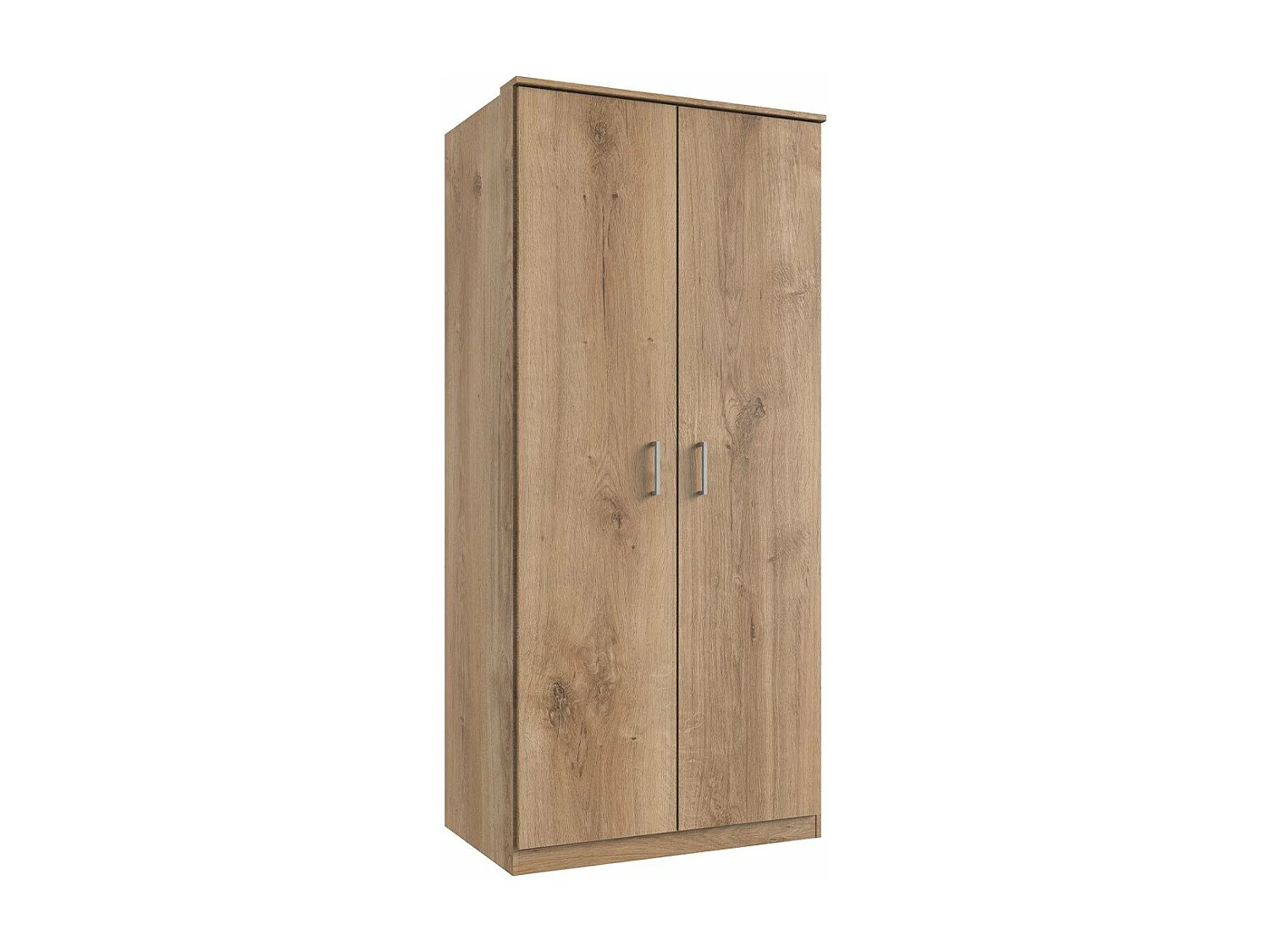 Kleiderschrank mit 2 Türen und Innenkleiderstange - L91 cm