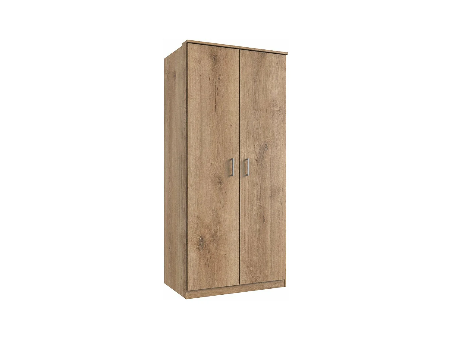 Kleiderschrank mit 2 Türen und Innenkleiderstange - L91 cm