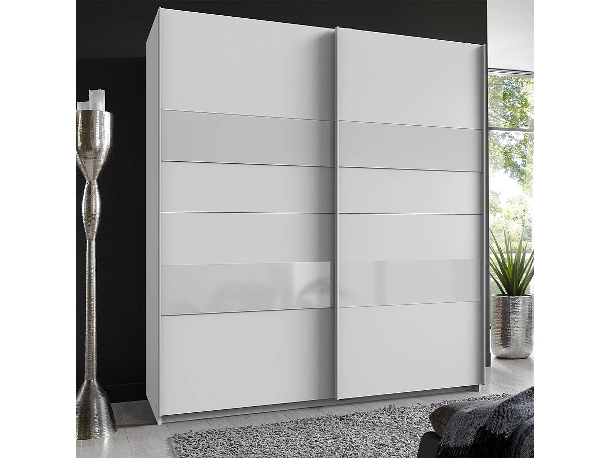 Armoire 2 portes coulissantes avec insert - L180 cm