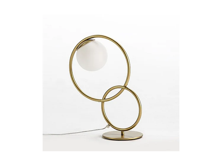 Tafellamp Samra glas en goudmetaal H 48 cm