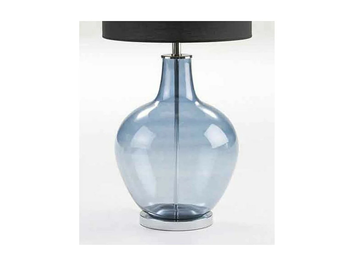 Pied de lampe en verre bleu Patricias