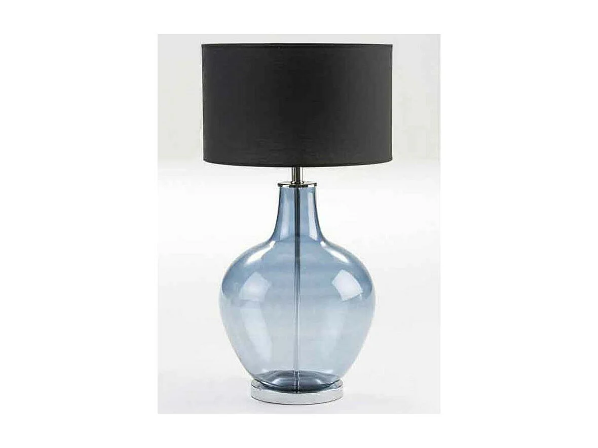 Pied de lampe en verre bleu Patricias