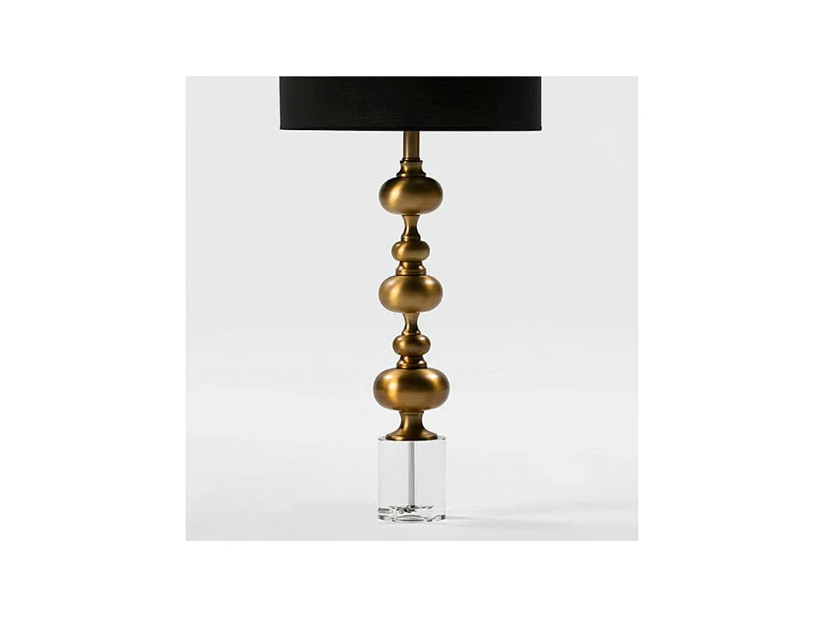 Pied de lampe métal doré et verre Rodile