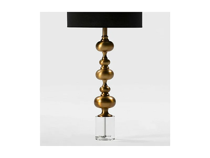 Pied de lampe métal doré et verre Rodile