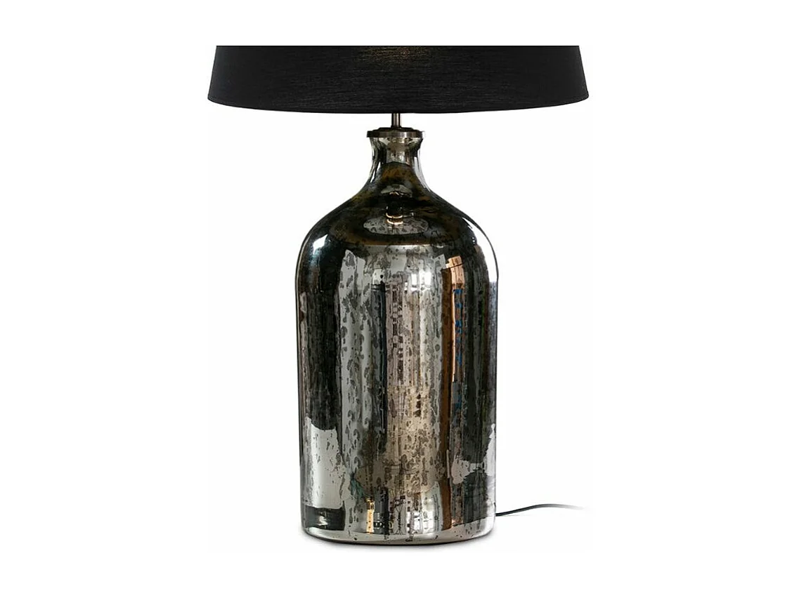 Base de lámpara de cristal plateado envejecido suave