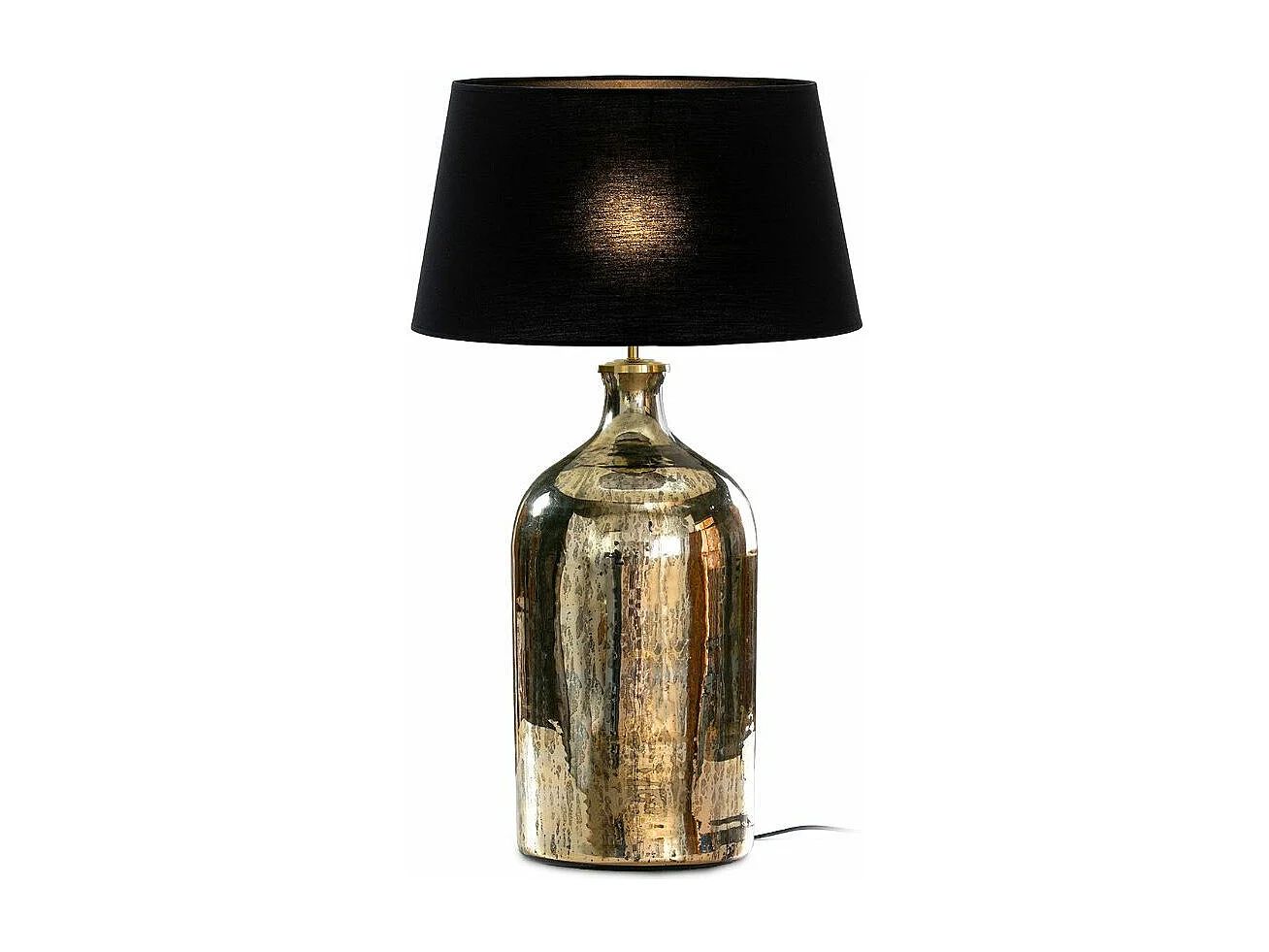 Pied de lampe verre doré vieilli Doux