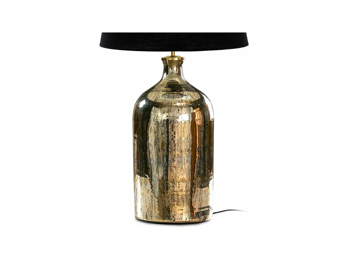 Pied de lampe verre doré vieilli Doux
