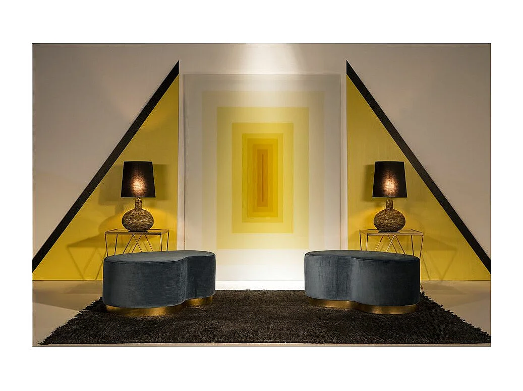 Randy lampvoet van glas en goudmetaal