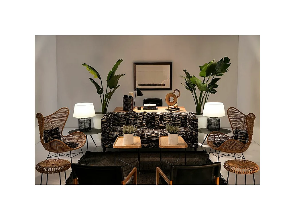 Zwart metalen tafellamp en gouden kogelgewricht Xéna H 60