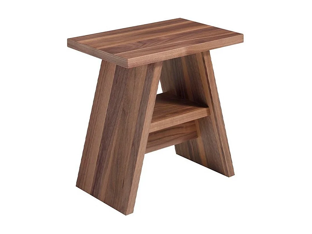 Table de chevet en bois de noyer marron foncé Alex