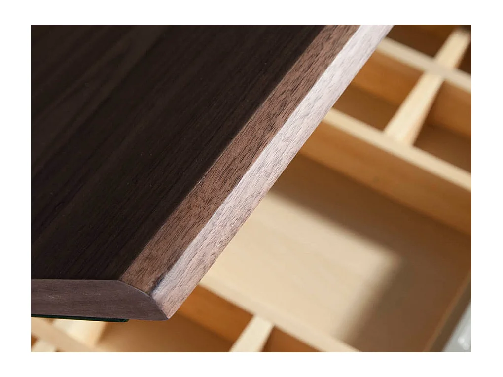 Secrétaire bois noyer et bois laqué Muza-Couleur Cendre