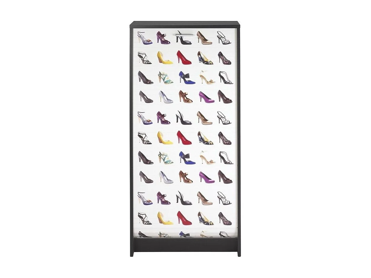 Zwarte schoenenkast schoenengordijn 21 paar Shoot 58 cm
