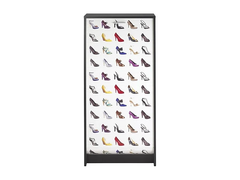Zwarte schoenenkast schoenengordijn 21 paar Shoot 58 cm