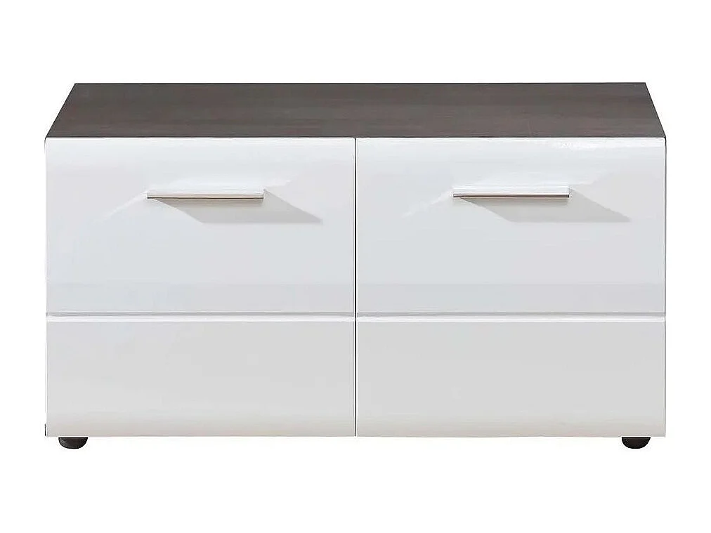 Bezzi wit en grijze melamine 2-deurs schoenenkast