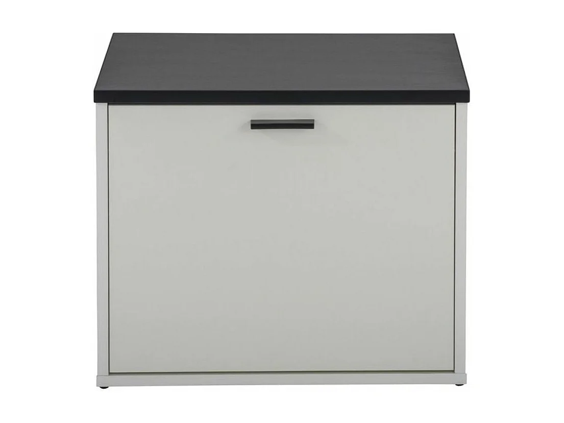 Meuble chaussure 1 abattant blanc 9 paires Lohan