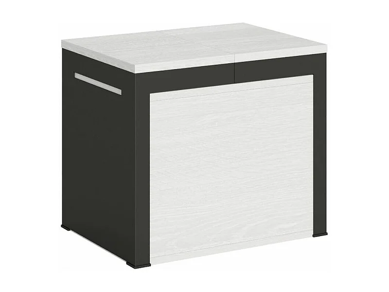 Banc extensible bois et métal 55 à 305cm Walk-Couleur Blanc