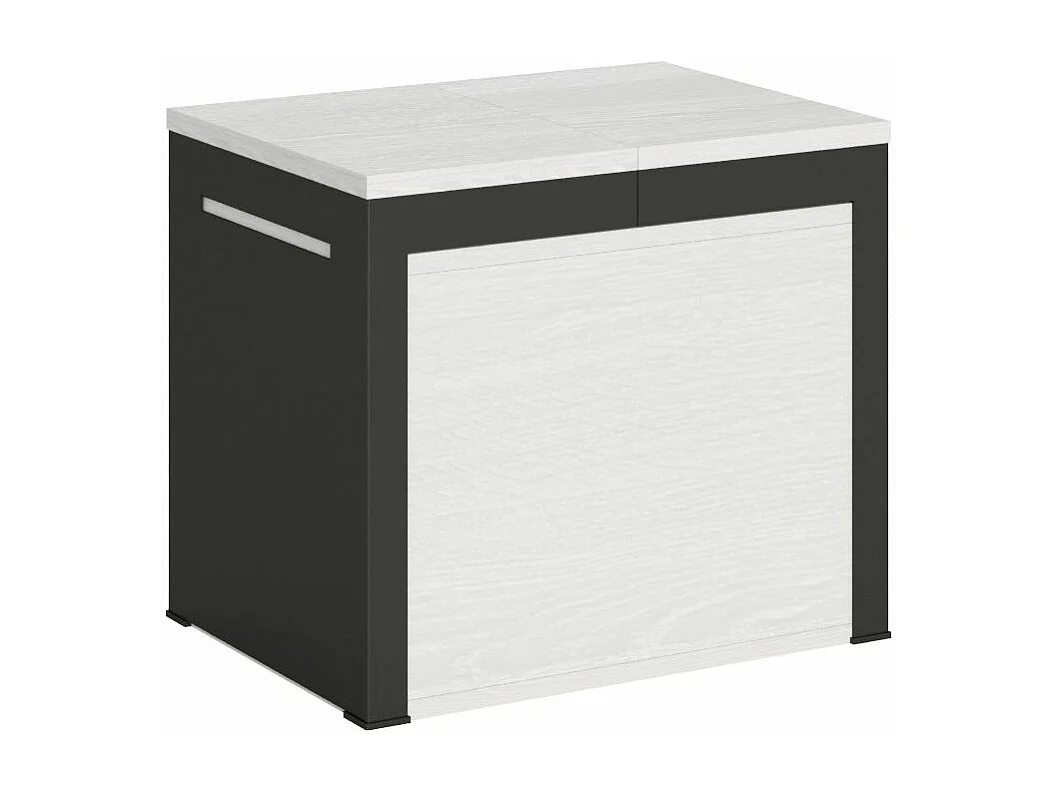 Banc extensible bois et métal 55 à 305cm Walk-Couleur Blanc