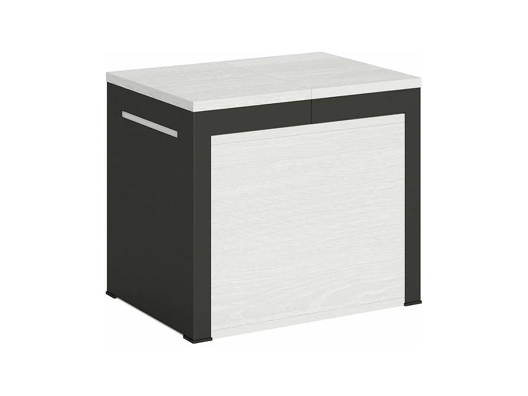 Banc extensible bois et métal 55 à 305cm Walk-Couleur Blanc