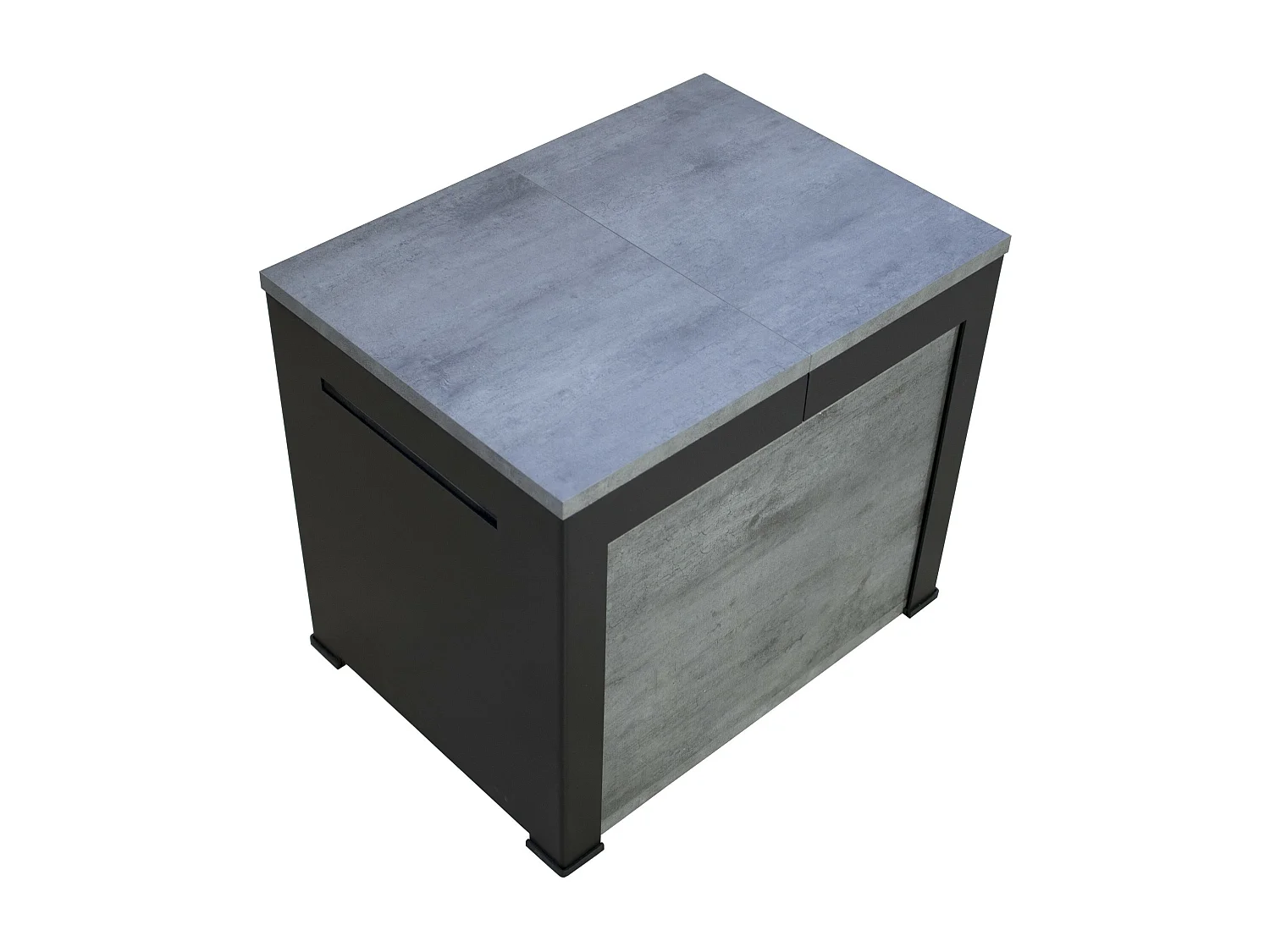 Banc extensible bois et métal 55 à 305cm Walk-Couleur Gris