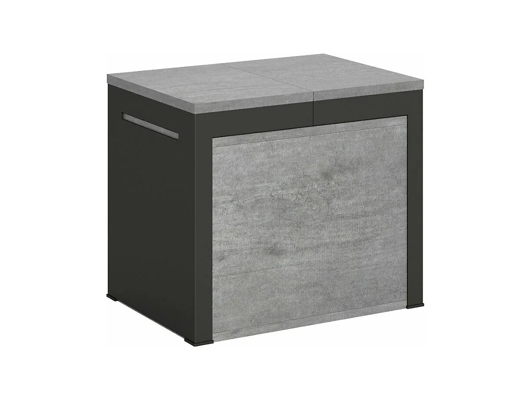 Banc extensible bois et métal 55 à 305cm Walk-Couleur Gris