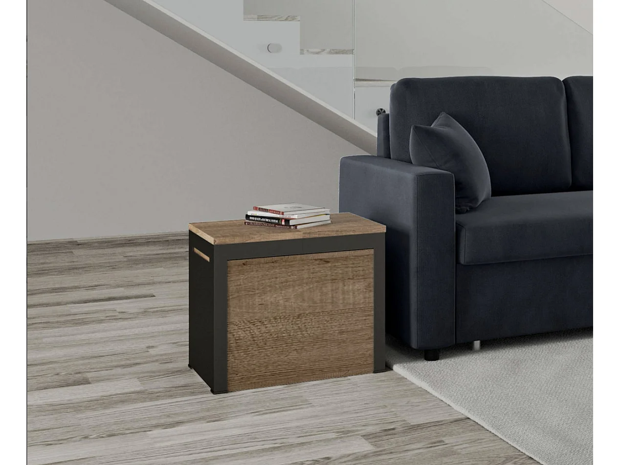 Banc extensible bois et métal 55 à 305cm Walk-Couleur Gris