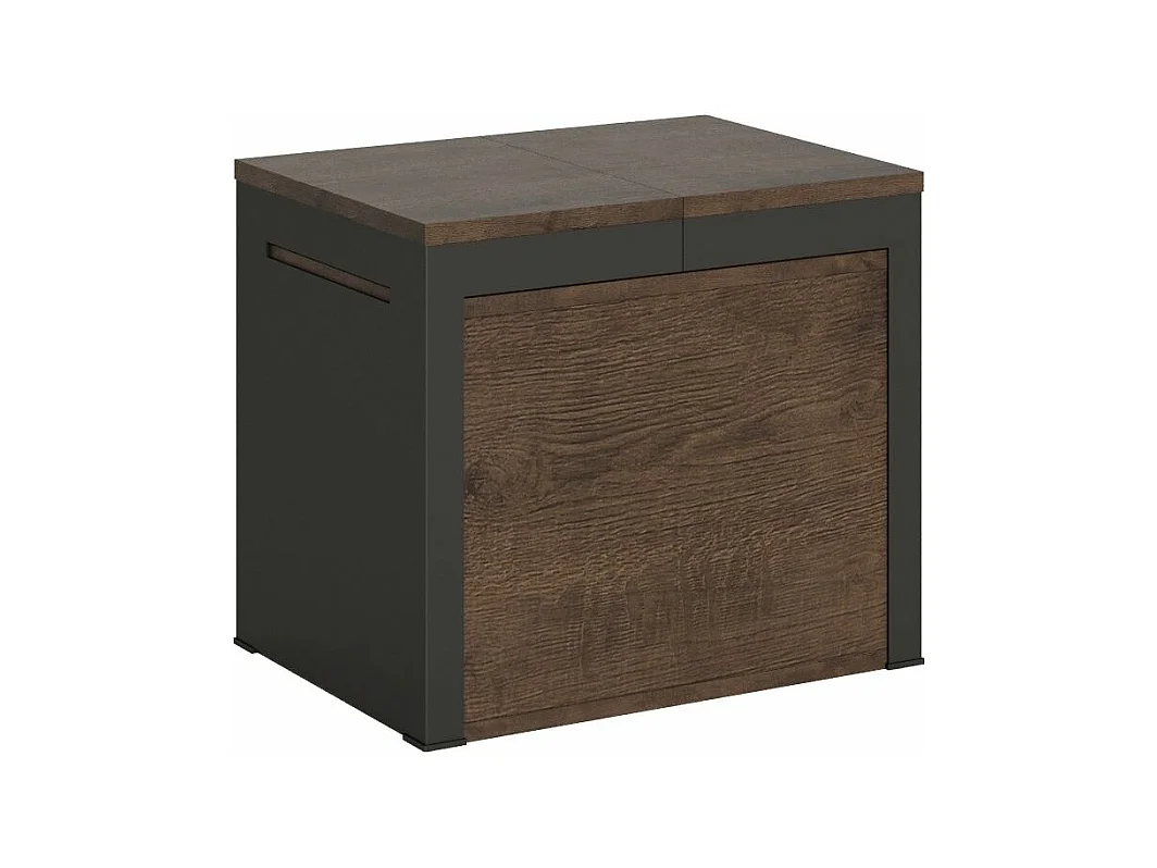 Banc extensible bois et métal 55 à 305cm Walk-Couleur Marron