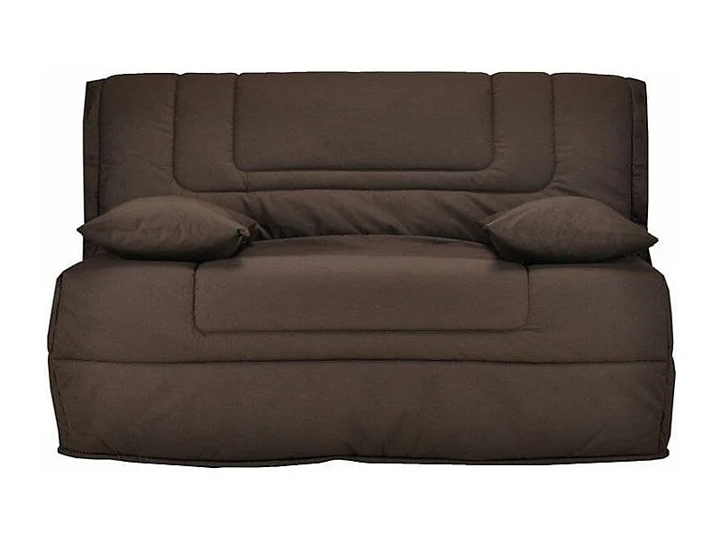 Banquette BZ tissu matelas Bultex 12cm 140x190 Bounty-Couleur Marron Foncé