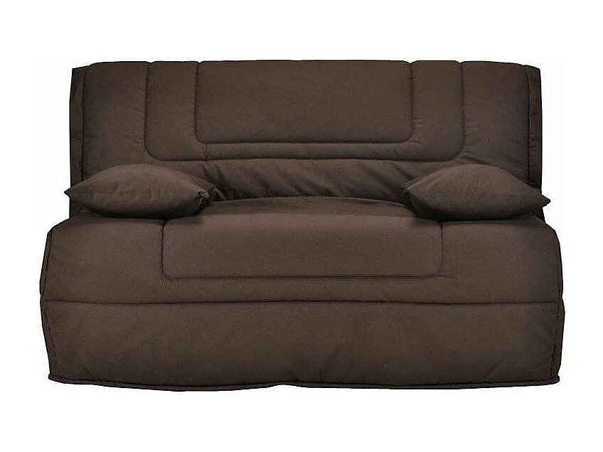 Banquette BZ tissu matelas Bultex 12cm 140x190 Bounty-Couleur Marron Foncé
