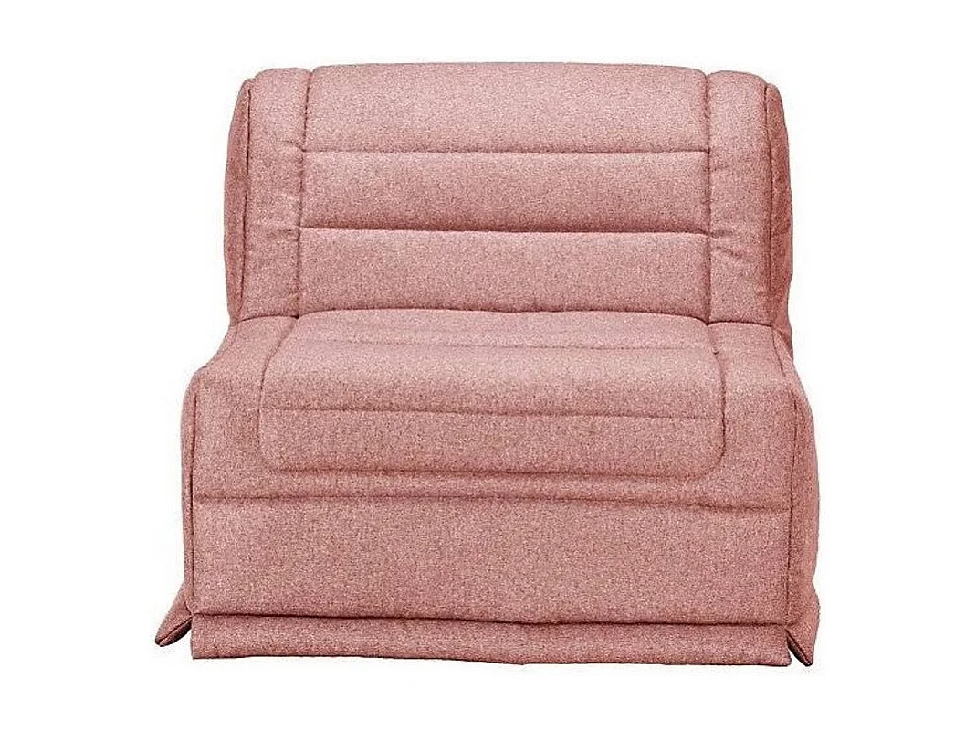 Fauteuil BZ 1 place 90x190 tissu matelas 12cm Venus-Couleur Rose clair