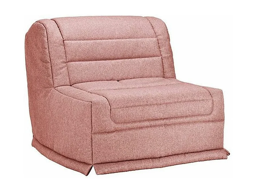 Fauteuil BZ 1 place 90x190 tissu matelas 12cm Venus-Couleur Rose clair