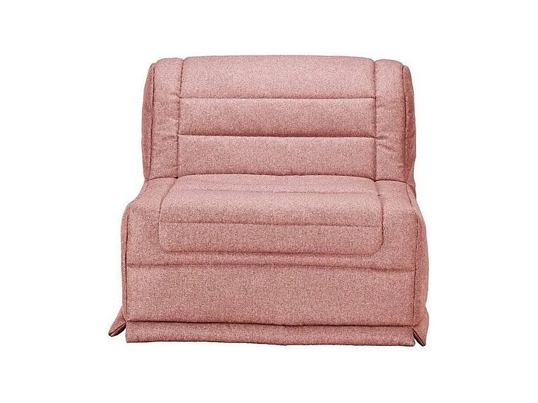 Fauteuil BZ 1 place 90x190 tissu matelas 12cm Venus-Couleur Rose clair