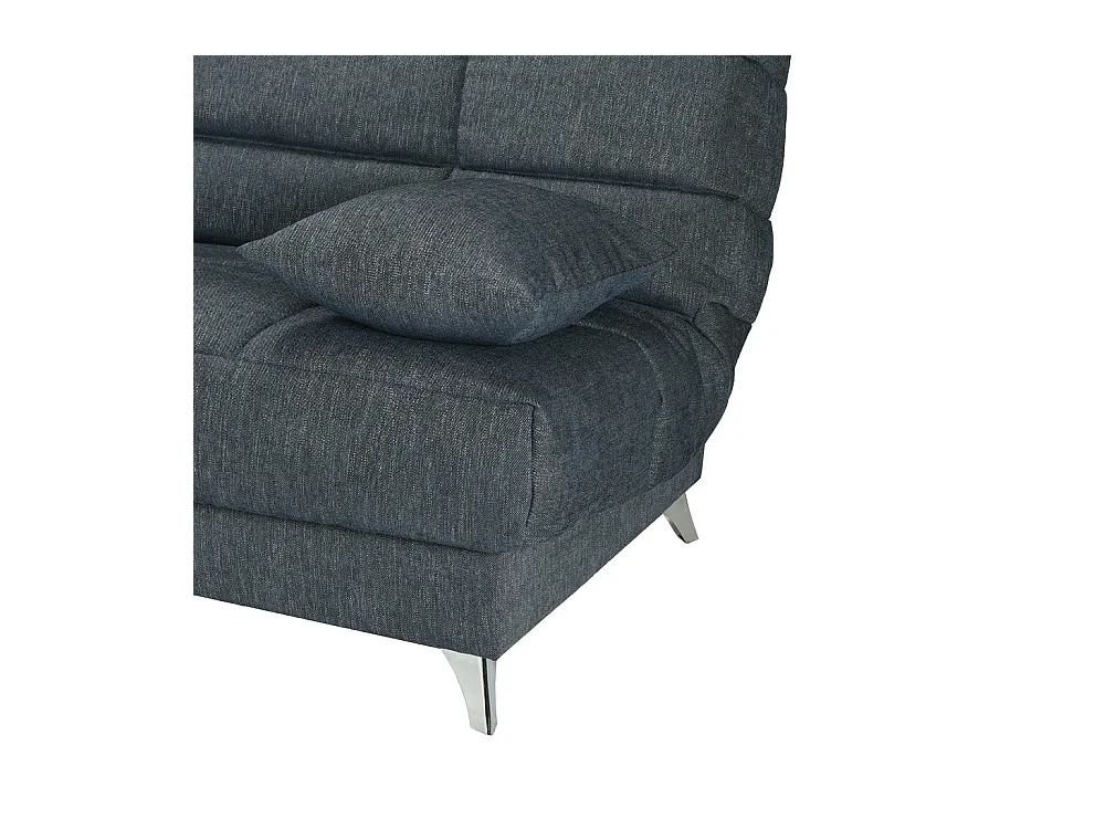 Banquette Clic-clac tissu 130x190 matelas Starflex 13cm avec rangement Malax-Couleur Bleu canard