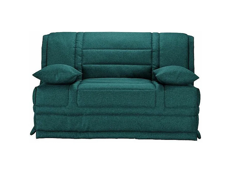 Banquette BZ tissu matelas Starconfort 15cm Pardo-Couleur Bleu canard-140x200