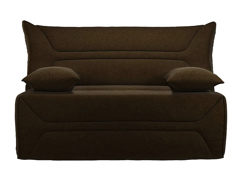Canapé BZ Tissu matelas 12cm 140x190 Zilo-Couleur Marron Foncé