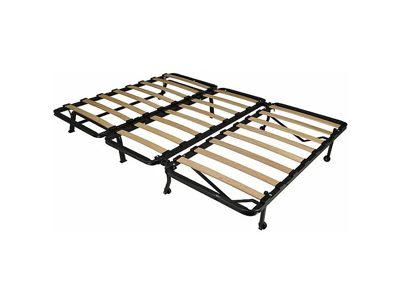 Canapé BZ Tissu matelas 12cm 140x190 Zilo-Couleur Marron Foncé