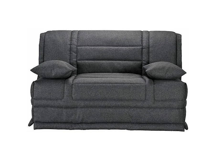 Banquette BZ tissu matelas Starconfort 15cm Pardo-Couleur Gris foncé-160x200